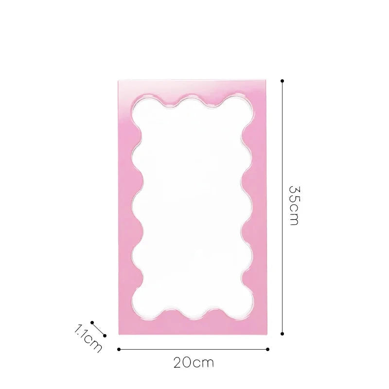Rectangular Wavy Desktop Mirror