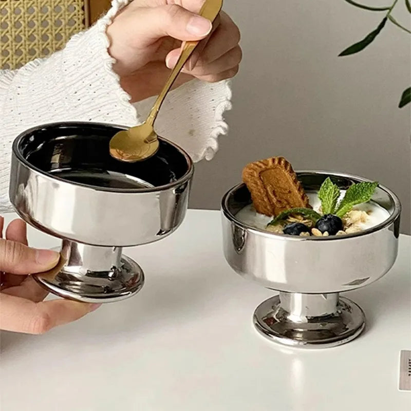 Silver Short Glass Dessert & Beverage Cup