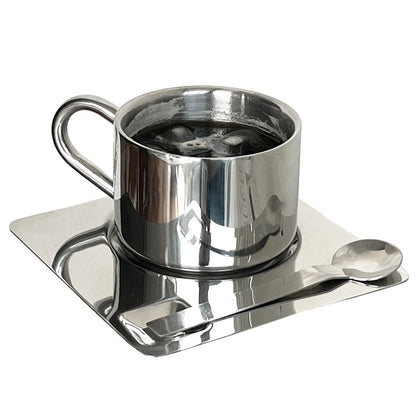 Stainless Steel Coffee Cup Set (3pcs)