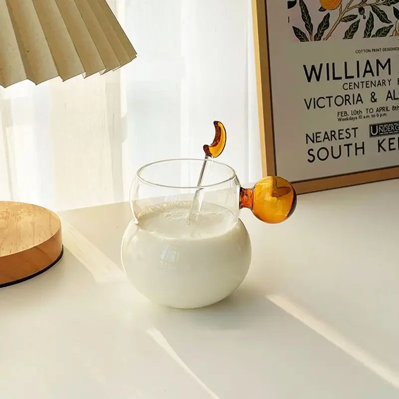 Heat Resistant Glass Mug with Spoon