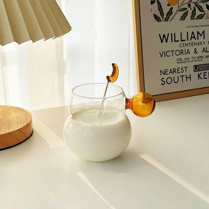 Heat Resistant Glass Mug with Spoon
