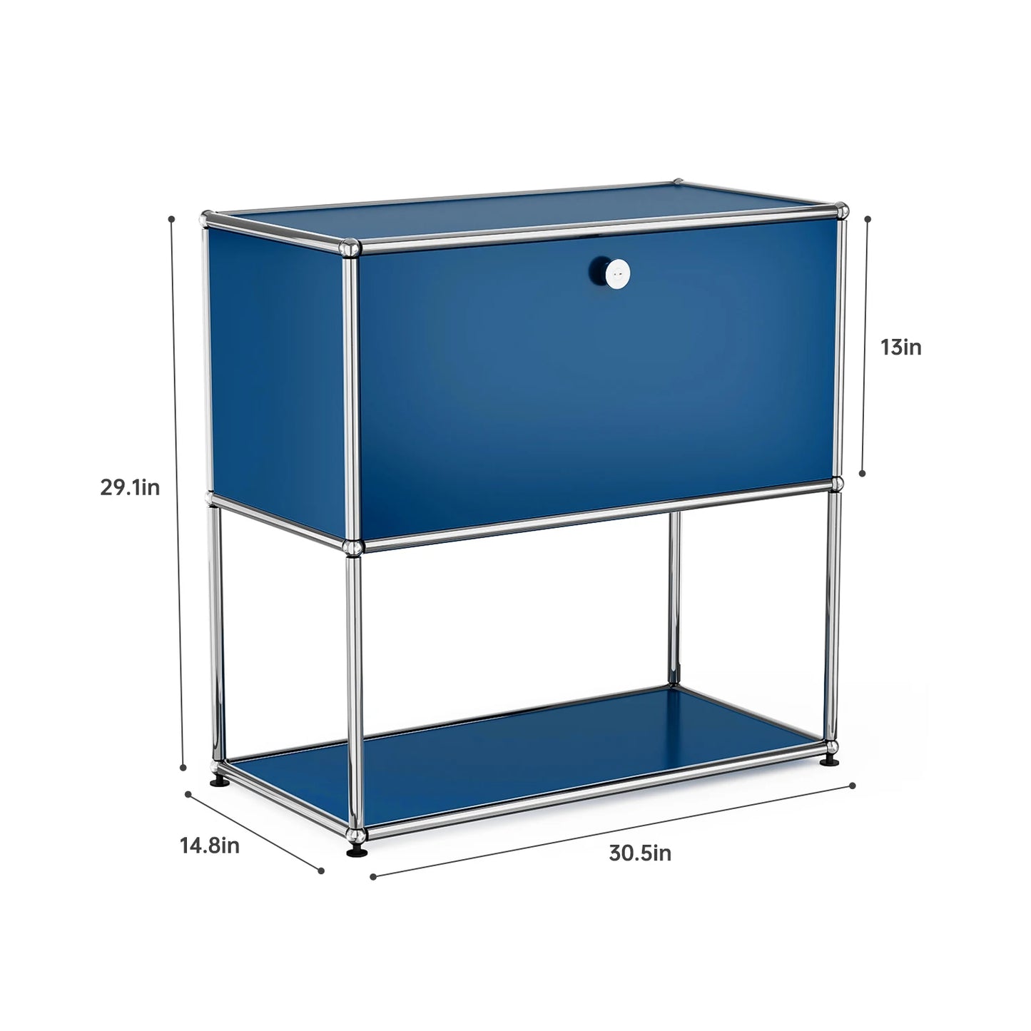 Modern Modular Nightstand with Open Storage