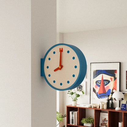 Retro Double-Sided Corner Wall Clock