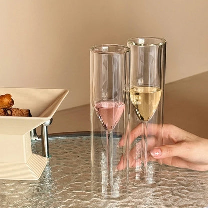 Double-Layer Borosilicate Champagne Glass