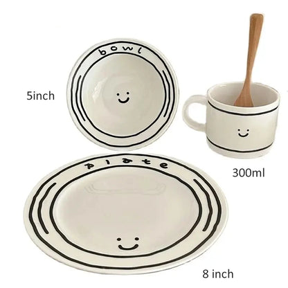 Ceramic Plate , Cup (5″ / 8″)