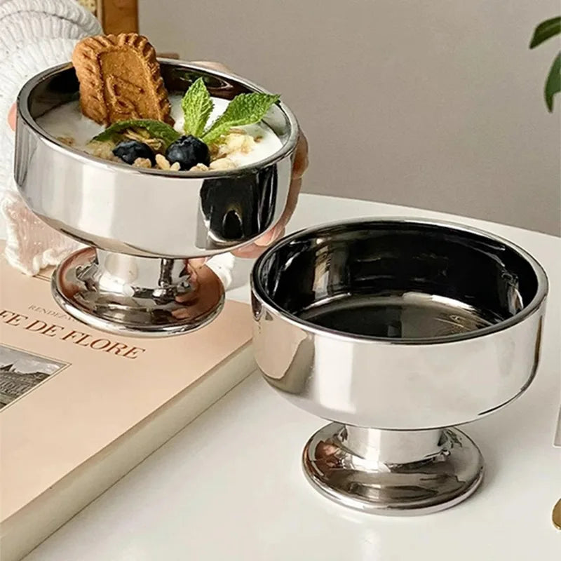 Silver Short Glass Dessert & Beverage Cup