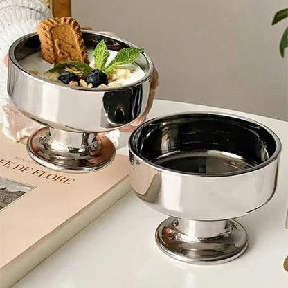 Silver Short Glass Dessert & Beverage Cup