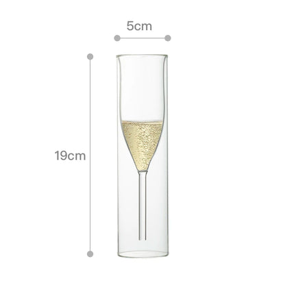 Double-Layer Borosilicate Champagne Glass