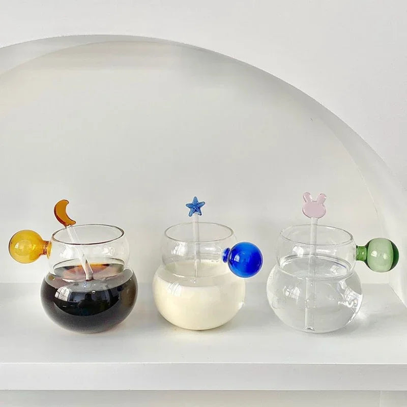 Heat Resistant Glass Mug with Spoon
