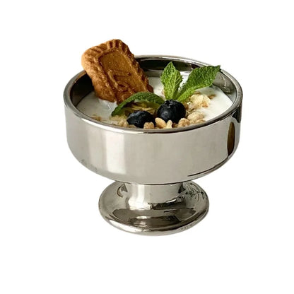 Silver Short Glass Dessert & Beverage Cup