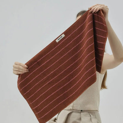 Retro Striped Cotton Towel