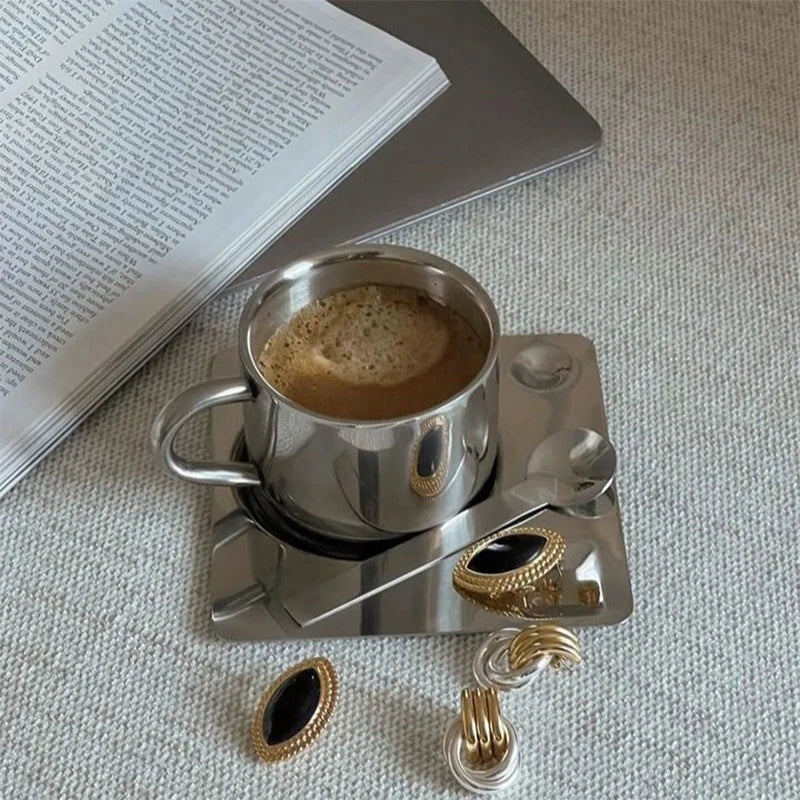 Stainless Steel Coffee Cup Set (3pcs)