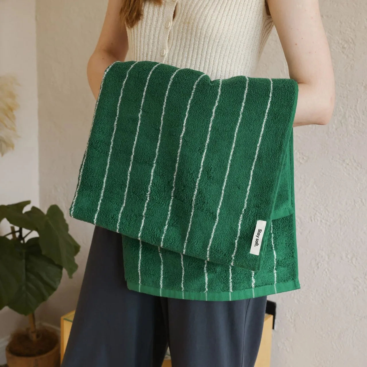 Retro Striped Cotton Towel