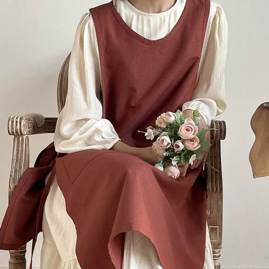 Cotton Linen Vintage Apron