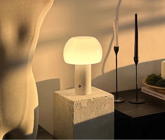 Rechargeable Mushroom LED Night Light with Touch Dimming