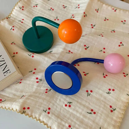 Color-Block Magnetic Decor with Wooden Accent