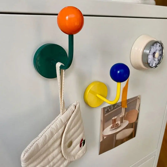 Color-Block Magnetic Decor with Wooden Accent