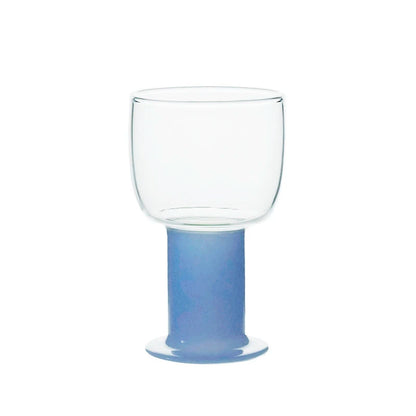 Big Capacity Cute Glass Goblet with Color Handle