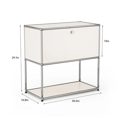 Modern Modular Nightstand with Open Storage