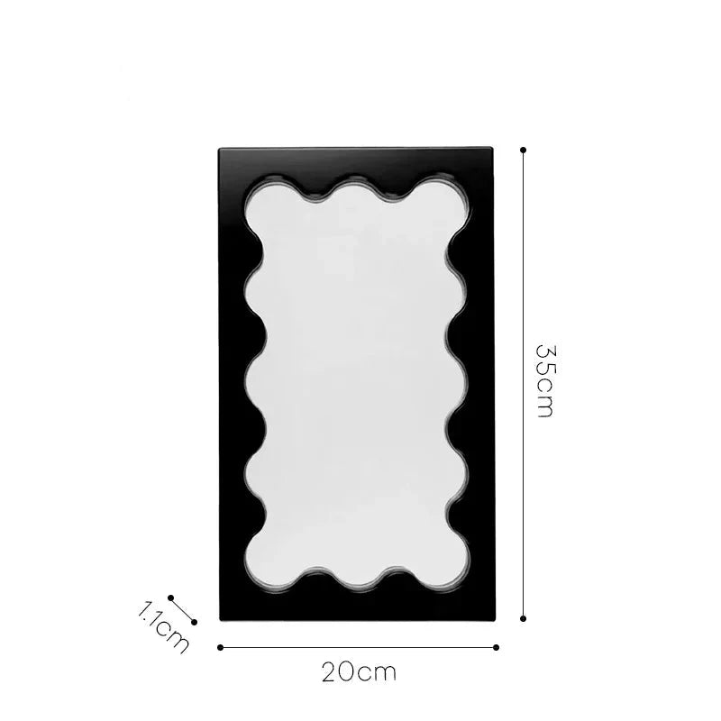 Rectangular Wavy Desktop Mirror