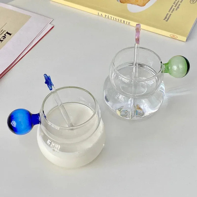 Heat Resistant Glass Mug with Spoon