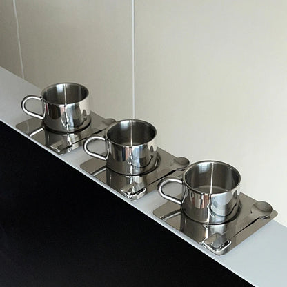 Stainless Steel Coffee Cup Set (3pcs)