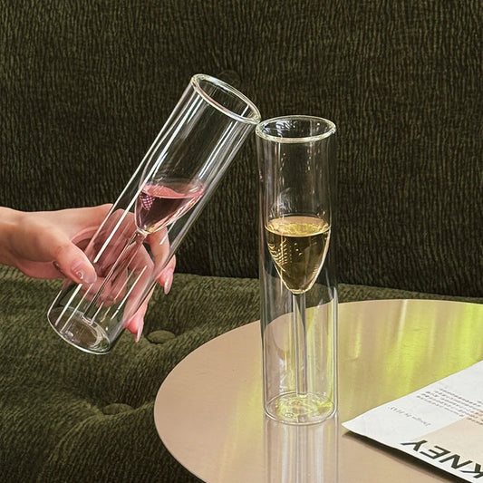 Double-Layer Borosilicate Champagne Glass