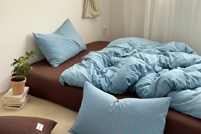 100%Cotton Striped Duvet Cover Set