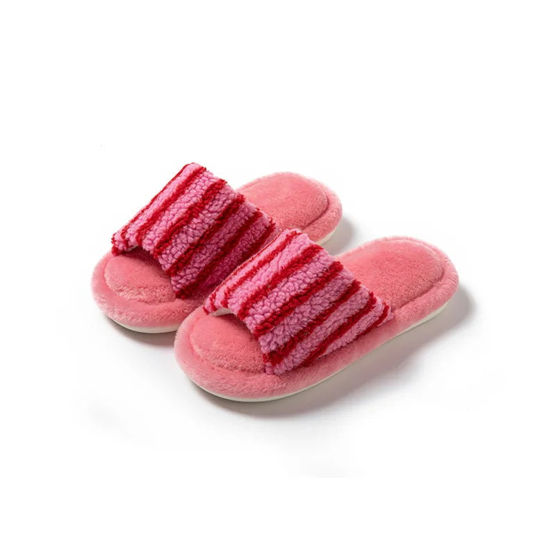 Autumn and Winter Striped  Women's Slippers