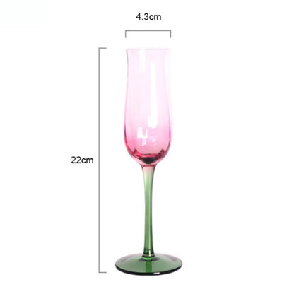 Flowers Bloom in the World 150-400Ml Goblet Artificial Blowing Red Wine Cocktail Champagne Cup Family Festival Drinkware Glass