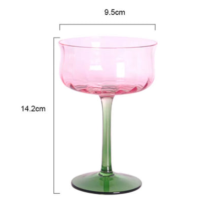 Flowers Bloom in the World 150-400Ml Goblet Artificial Blowing Red Wine Cocktail Champagne Cup Family Festival Drinkware Glass