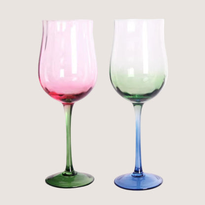 Flowers Bloom in the World 150-400Ml Goblet Artificial Blowing Red Wine Cocktail Champagne Cup Family Festival Drinkware Glass