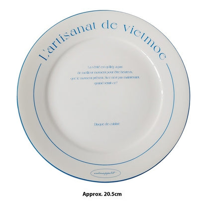 Fashion Letter Retro Tableware French Plate