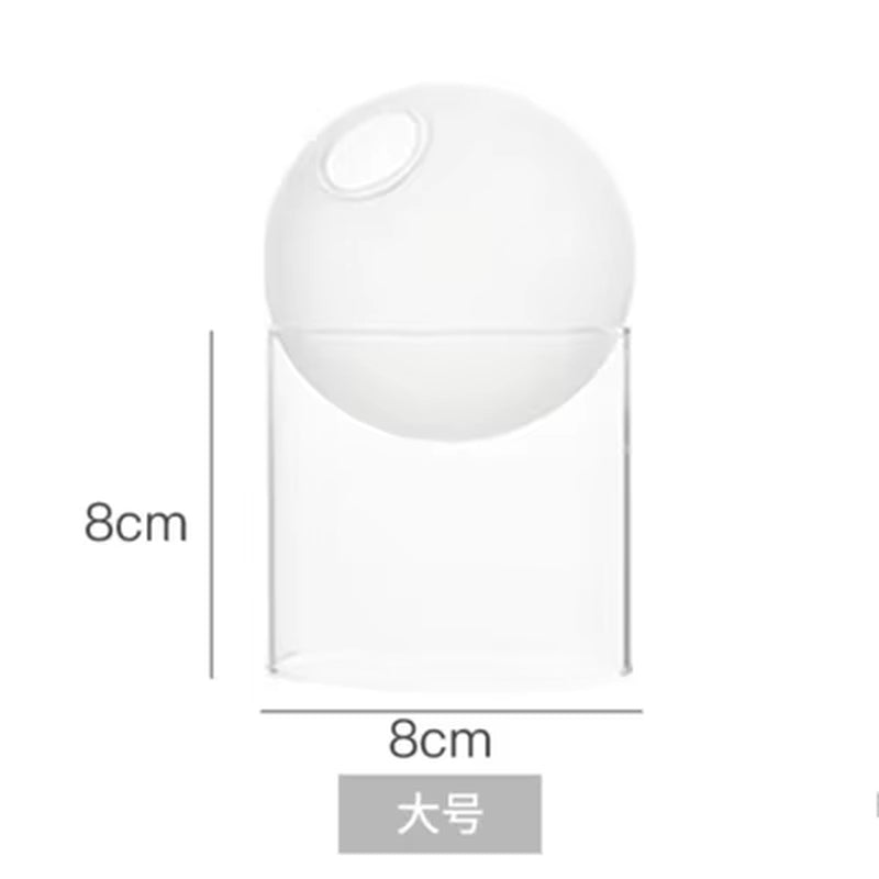 Mini round Flower Vase Hydroponic Container Micro Landscape Glass Ecological Bottle Borosilicate Glass Bottle with Home Decorate